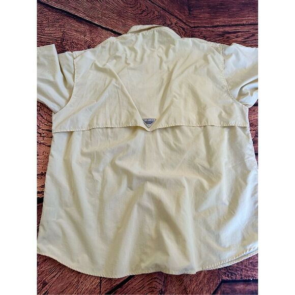 Columbia PFG‎ Shirt Mens XXL Yellow Omni Shade Vented Fishing Short Sleeve - Picture 4 of 8